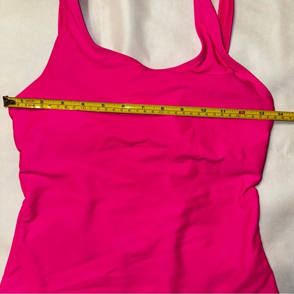 SHEIN One-Piece Swimsuit hot pink size small crisscross back - Picture 6 of 6